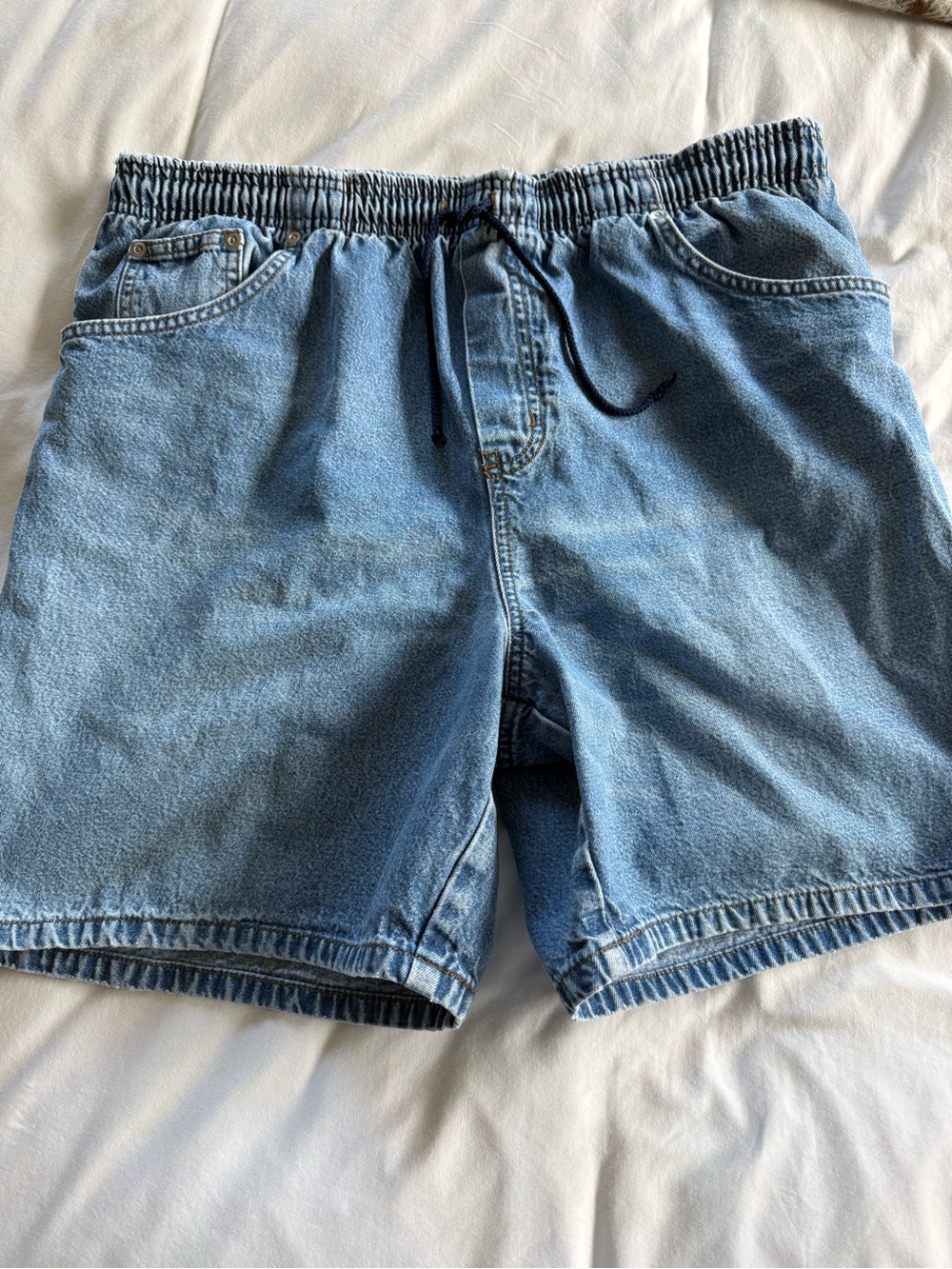Bobbie Brooks Light Blue Denim Elastic Waist Shorts